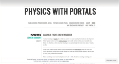 Desktop Screenshot of physicswithportals.com